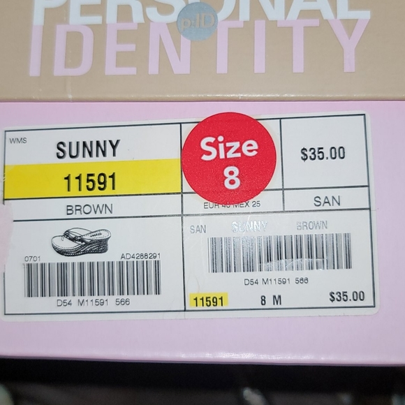 Personal Identity Brown Embroidered Sandals - Picture 8 of 8